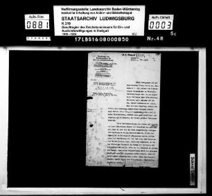 Beanstandung von Aus- und Einfuhrbewilligungen durch den Reichskommissar für Aus- und Einfuhrbewilligung, Jahrgang 1923