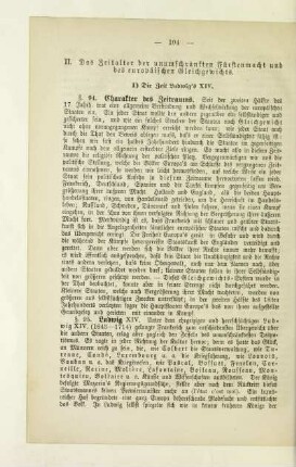 II. Das Zeitalter der unumschränkten Fürstenmacht und des europäischen Gleichgewichts