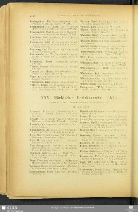 XXV. Märkischer Bezirksverein.