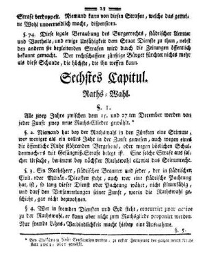 Sechstes Capitul. Raths-Wahl.