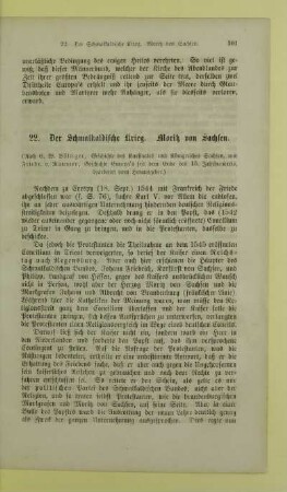 22. Der Schmalkaldische Krieg. Moritz von Sachsen