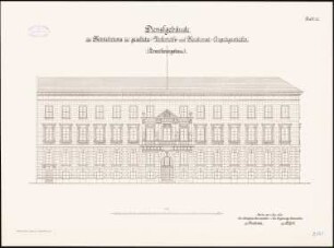 Preußisches Kultusministerium, Berlin Erweiterungsbau. Geschäftsgebäude für das Ministerium der geistlichen, Unterrichts- und Medizinalangelegenheiten: Querschnitte 1:100