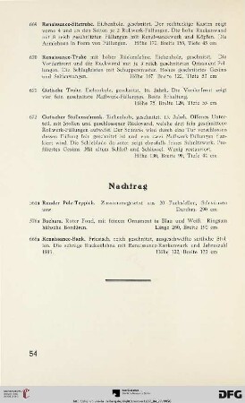 Nachtrag (Nr. 561-668)
