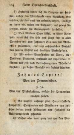 Zehntes Capitel. Von den Pronominibus