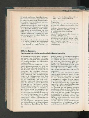 Wilhelm Dreesen, Pionier der künstlichen Landschaftsphotographie