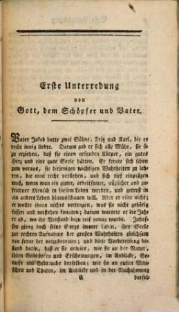 Unterredungen eines Vaters mit seinen Söhnen über die ersten Grundwahrheiten der christlichen Religion : den kleinen und ihren Lehrern gewidmet