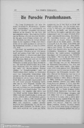 Die Parochie Frankenhausen