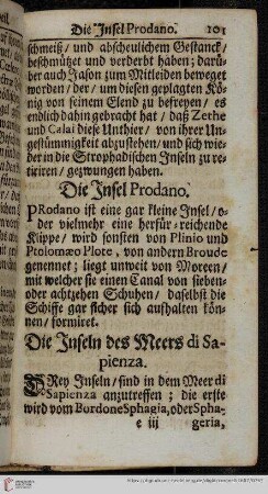 Die Inseln des Meers die Sapienza