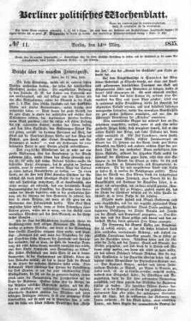 No 11, 14. März 1835