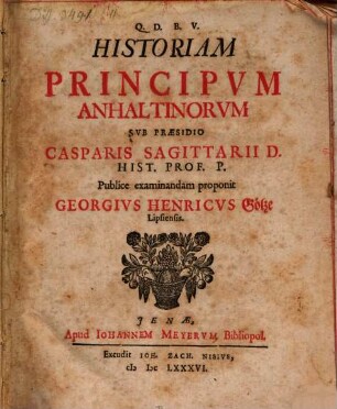 Historiam principum Anhaltinorum