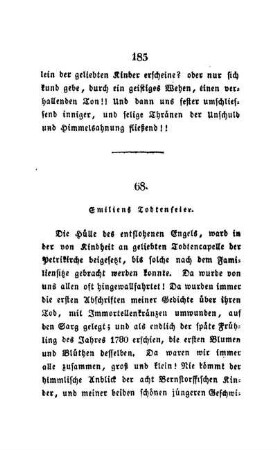 68. Emiliens Todtenfeier.