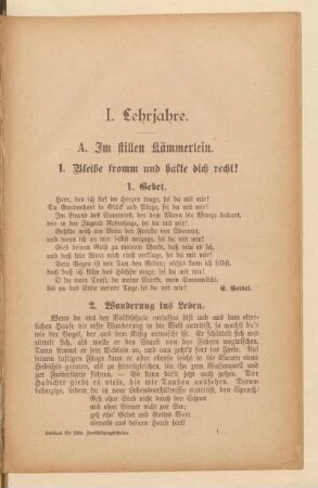 A. Im stillen Kämmerlein