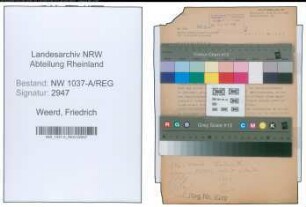 Entnazifizierung Friedrich Weerd , geb. 00.00.0000 (Arbeiter)