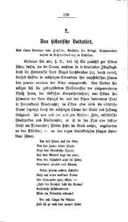 Das historische Volkslied