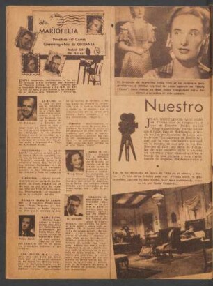 Sta. Mariofelia, directora del correo cinematográfico de Ondania