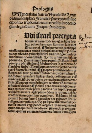 Preceptorium Nycolai de Lyra sive expositio tripharia putilis in decalogum legis divine