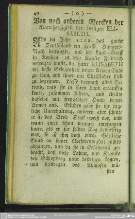 Von noch anderen Wercken der Barmhertzigkeit der Heiligen Elisabeth