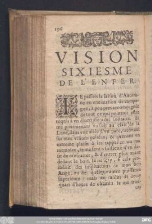 Vision Sixiesme De L'Enfer.