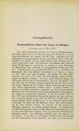 Wissenschaftliche Abende des Vereins Stuttgart