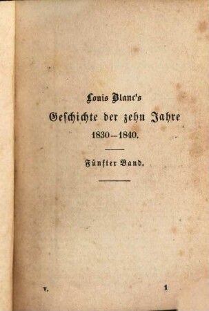 Geschichte der zehn Jahre 1830 - 1840, 5