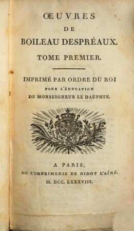 Oeuvres De Boileau Despréaux, 1