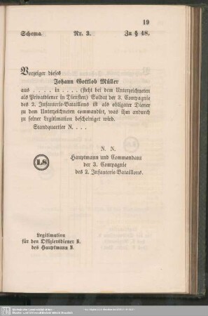 Schema Nr. 3. Zu § 48.