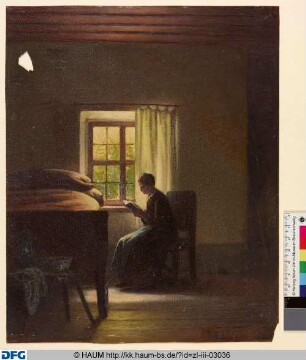 Lesende Frau am Fenster