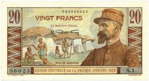 Geldschein, 20 Francs (FRF), 1947?