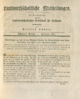 Zweiter Band. - Februar 1827.