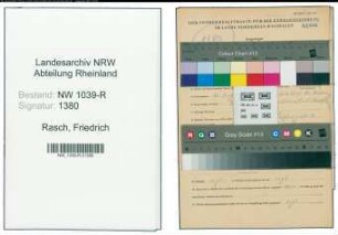 Entnazifizierung Friedrich Rasch , geb. 20.08.1870 ()