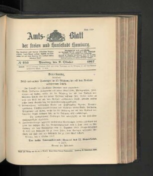 No. 255, 9. Oktober 1917