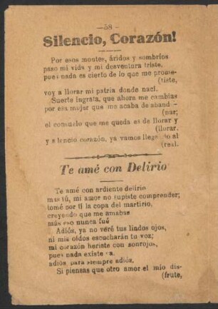 Te amé con delirio.
