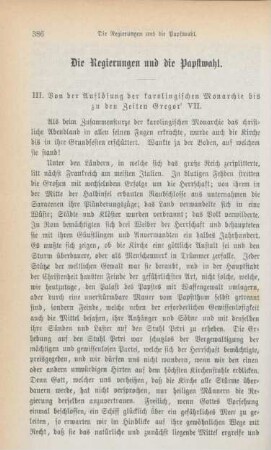 386-408 Die Regierungen und die Papstwahl