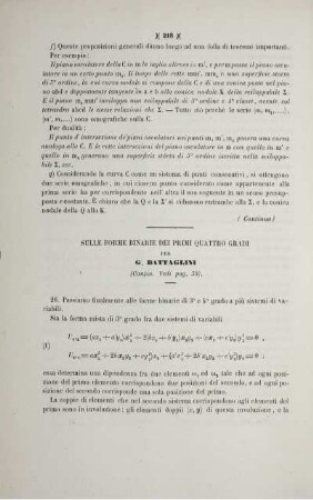 Sulle forme binarie del primi quattro gradi (Contin. Vedi pag. 59).