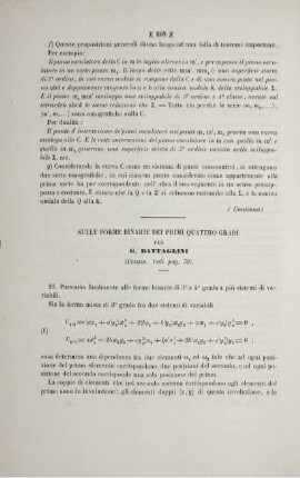 Sulle forme binarie del primi quattro gradi (Contin. Vedi pag. 59).