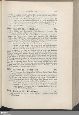 97. 1520, Oktober 26. Wittenberg