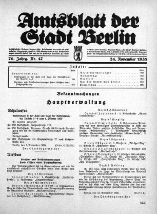 1935,47: Nr. 47, 24. November 1935