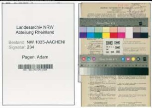 Entnazifizierung Adam Pagen , geb. 20.11.1910 (Bergbauangestellter)