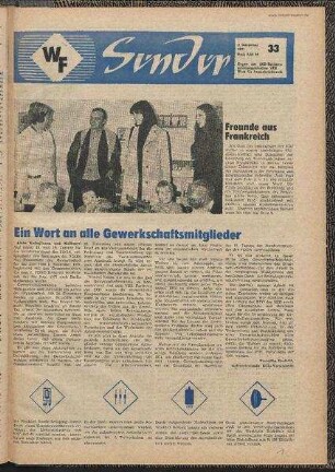 Betriebszeitung 'WF-Sender', Nr.33/1971 (3. Dezember 1971)