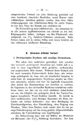 B. Abnormer örtlicher Verlauf