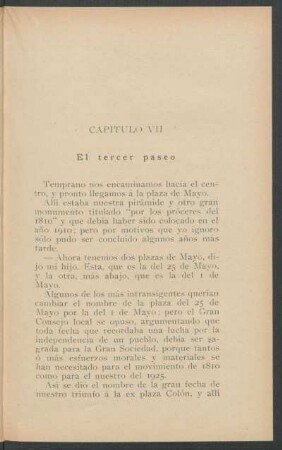 Capítulo VII - El tercer paseo