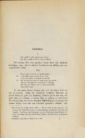 Zur Kritik und Interpretation romanischer Texte, 1