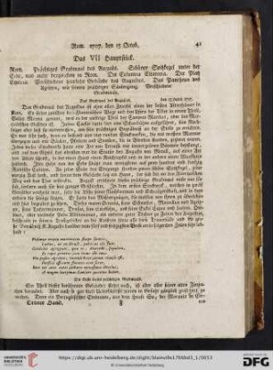 Das VII. Hauptstück