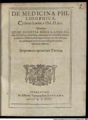 De medicina philosophica