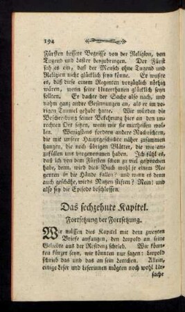 Das sechzehnte Kapitel. Fortsetzung der Fortsetzung.