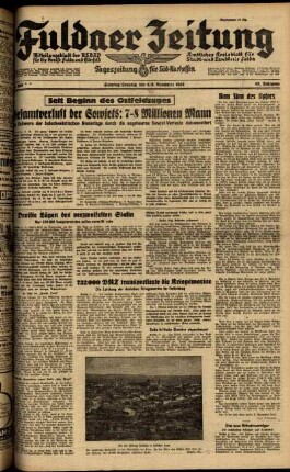 Ausgabe vom Samstag, den 08. November 1941.