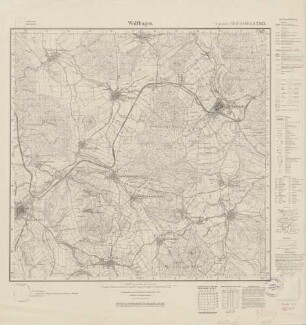 4621 (alte Nr.: 2663) Wolfhagen, Meßtischblatt (4cm - Karte)