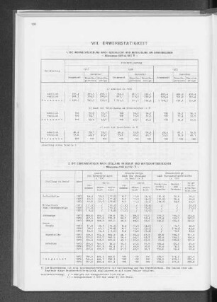 VIII. Erwerbstätigkeit
