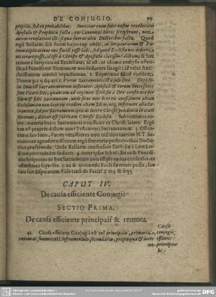 Caput IV. De Causa efficiente Conjugii