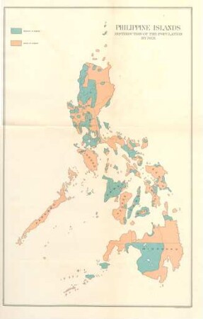 Philippine Islands. Distribution of the population by sex
